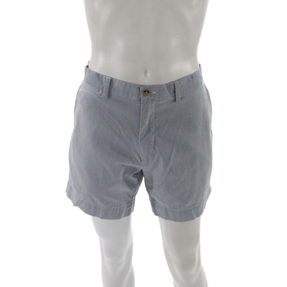 Polo Ralph Lauren Mens Chino Shorts Blue Striped Cotton Size 35